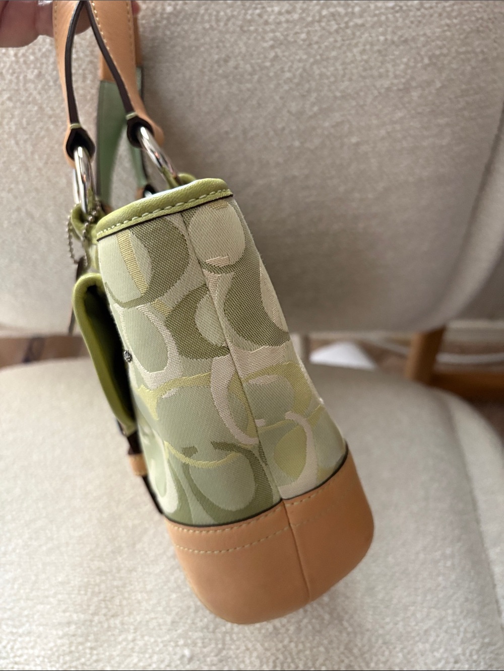 Coach Limited Edition 2004 Light Green Ladybug 🐞 Signature Tote - Picture 8 of 10